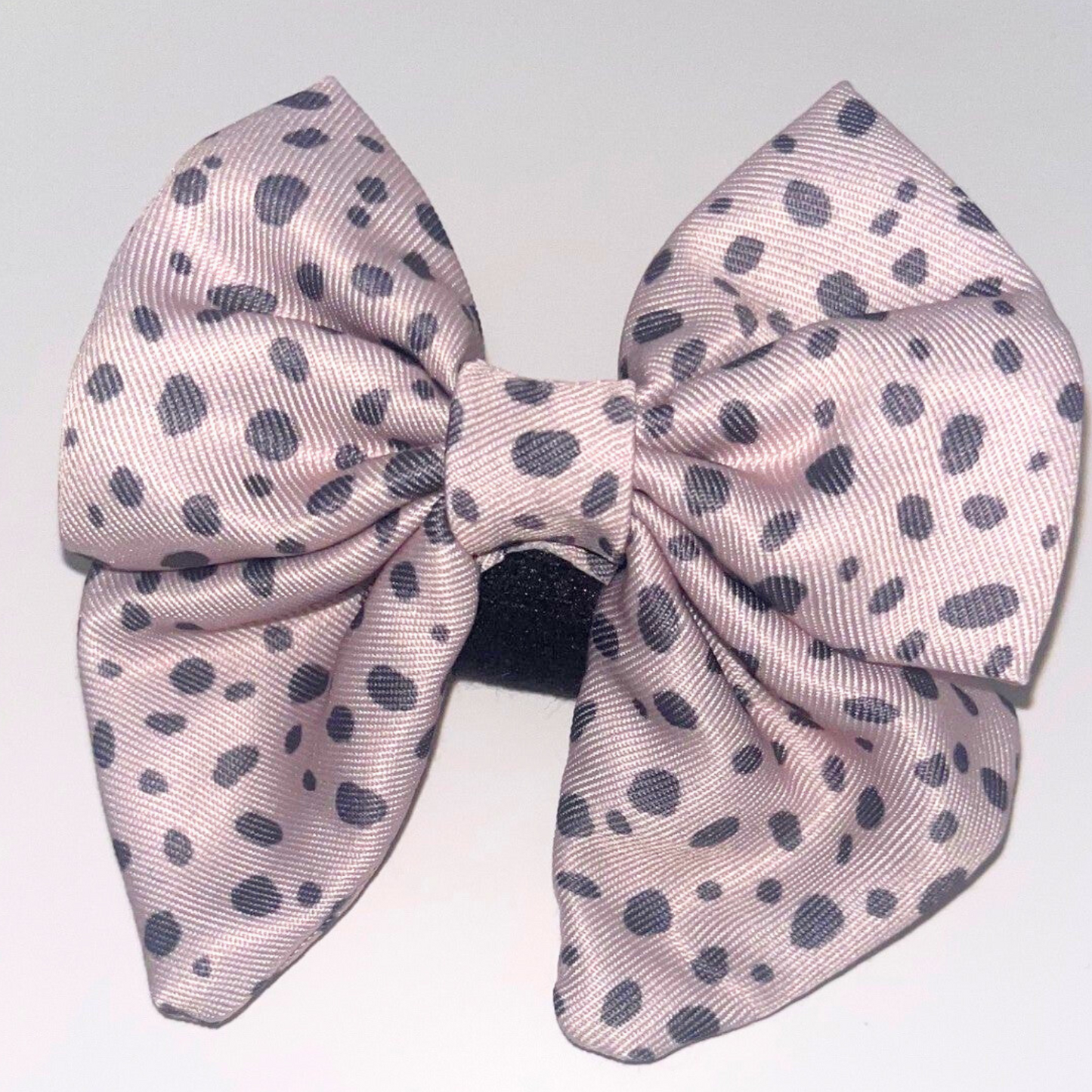 Pink and grey spotted dog sailor bow | Dalmatian Dream | Benny & Flo West Midlands