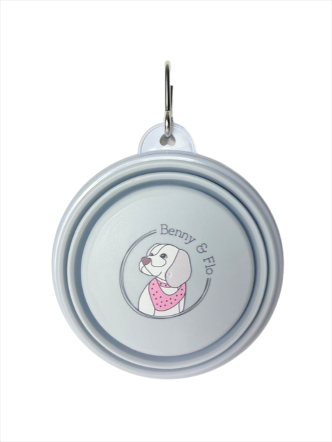 Blue pop out travel dog bowl | Benny & Flo West Midlands