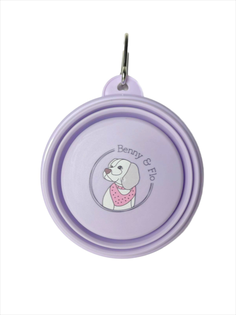Lilac pop out travel dog bowl | Benny & Flo West Midlands