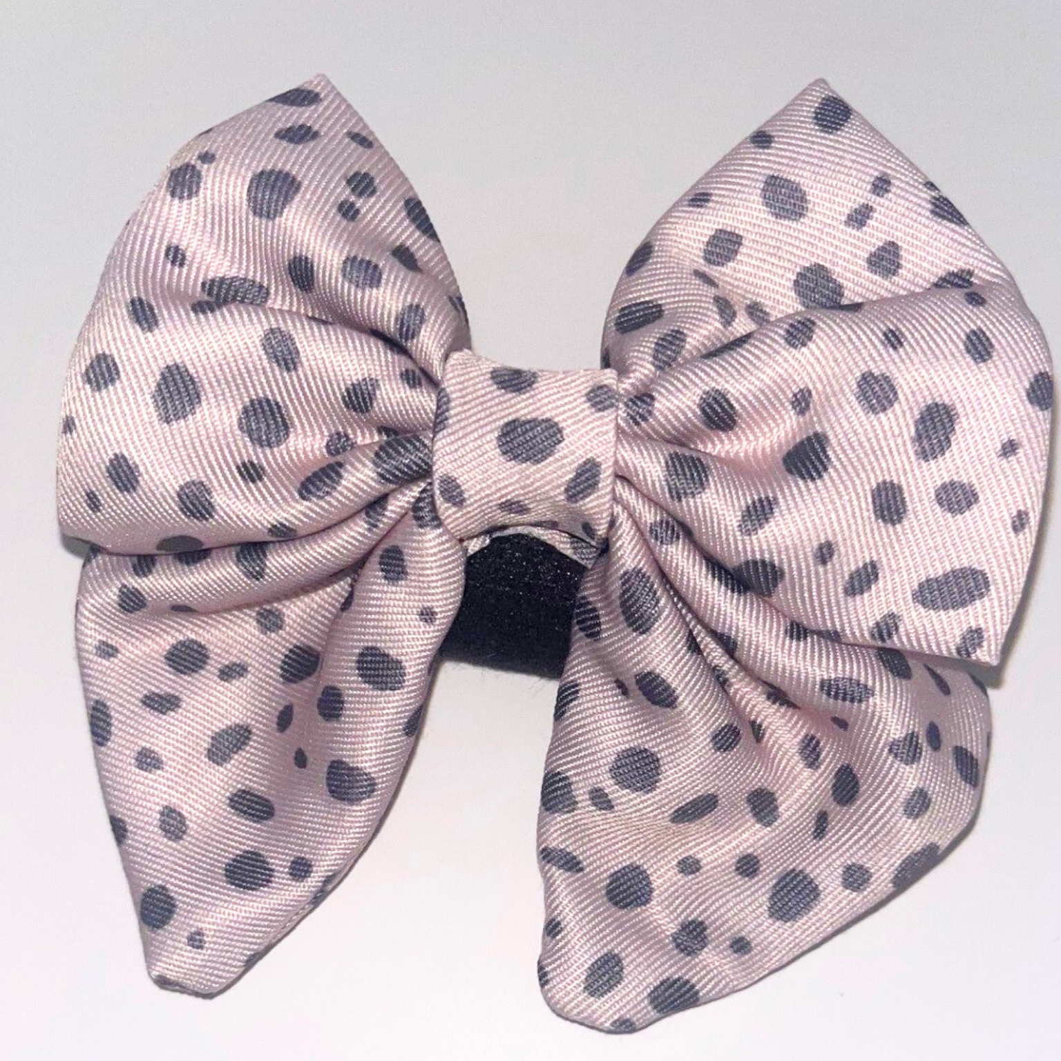 Pink and grey spotted dog sailor bow | Dalmatian Dream | Benny & Flo West Midlands