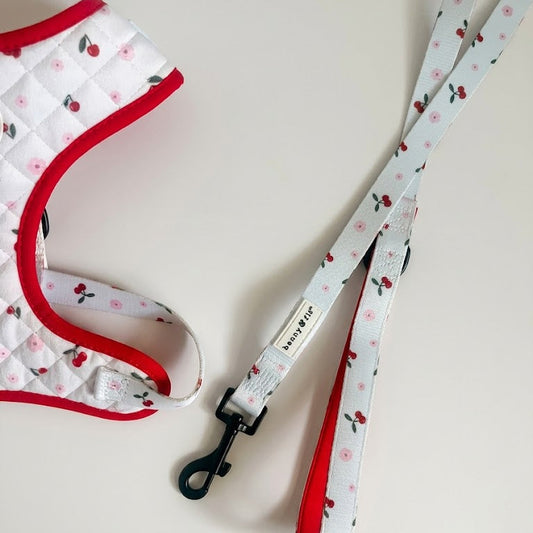 Pink and white cherry blossom patterned dog lead | Cherry Blossom | Benny & Flo West Midlands