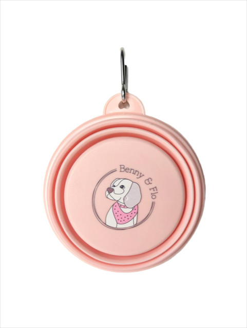 Pink pop out travel dog bowl | Benny & Flo West Midlands